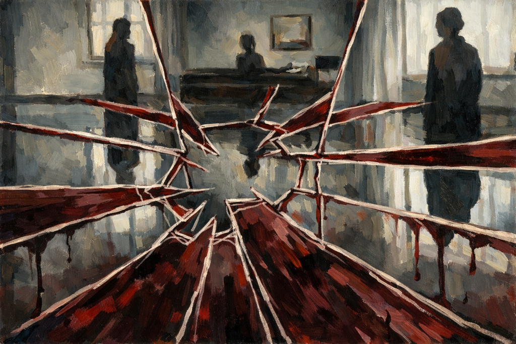 Absürdizm ve absürdün sessiz bilinci temalı felsefi illüstrasyon, Kamisa E-Dergi.