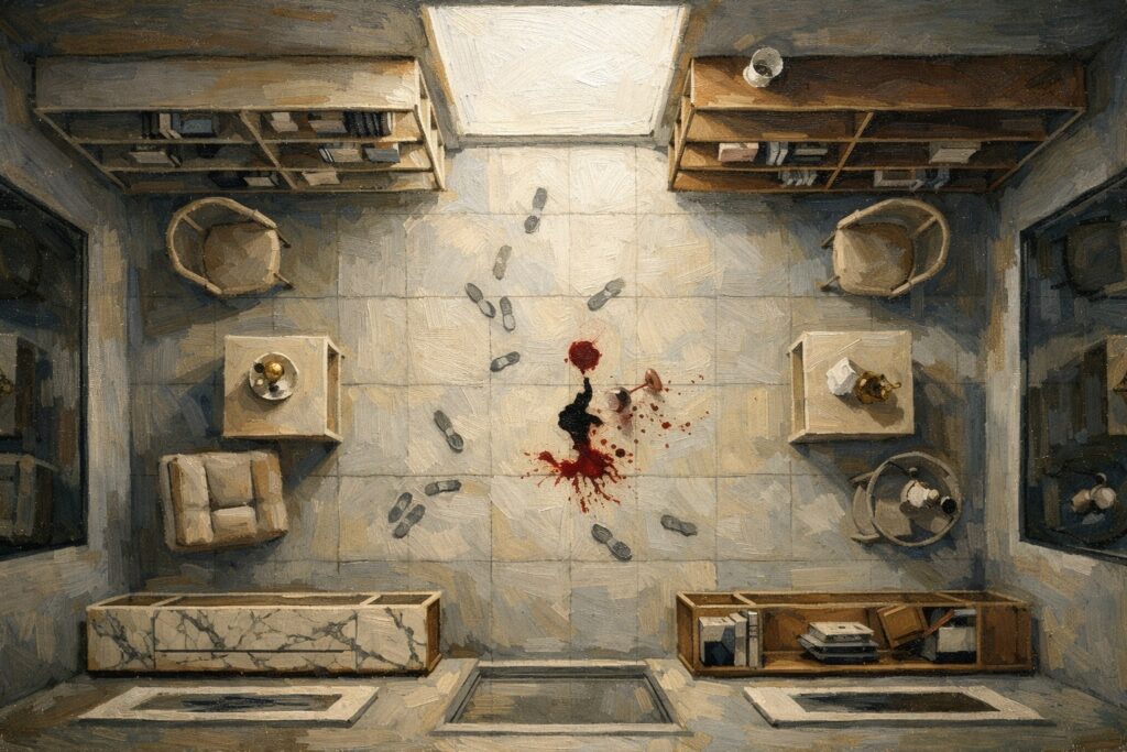 Zevk tapınağı, hedonizm ve tüketim toplumu eleştirisi temalı felsefi illüstrasyon, Kamisa E-Dergi.